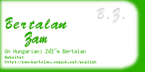 bertalan zam business card